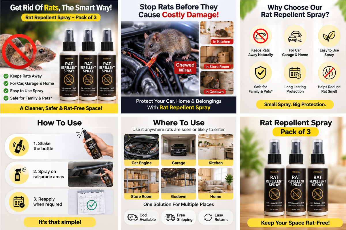 Rat Repellent Spray – Pack of 3