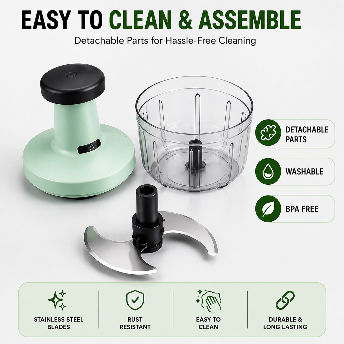 Manual Hand Push Vegetable Chopper – Quick & Easy Food Chopper