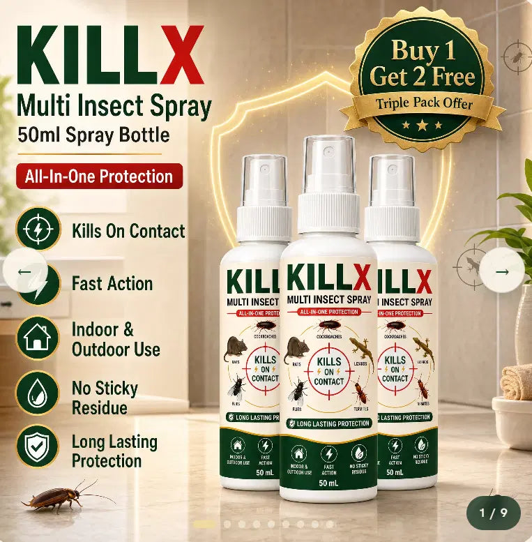 KillX Multi-Insect Spray | Buy 1 Get 2 Free