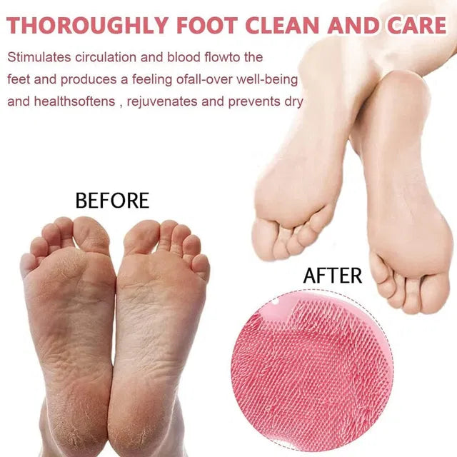 Silicone Multiuse Bath & Foot Scrubber | Body & Heel Cleaning Brush