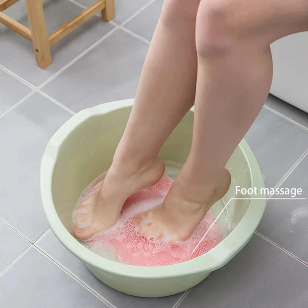 Silicone Multiuse Bath & Foot Scrubber | Body & Heel Cleaning Brush
